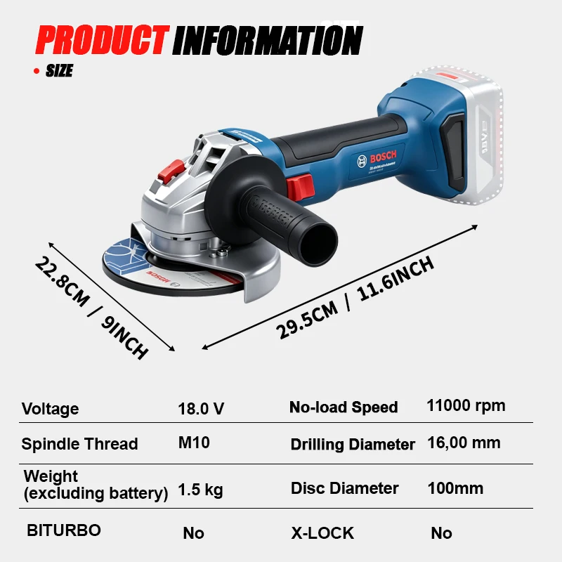 BOSCH GWS 18V-8 Akülü Açı Taşl - Power Tools Professional incelemesi ve fiyatı